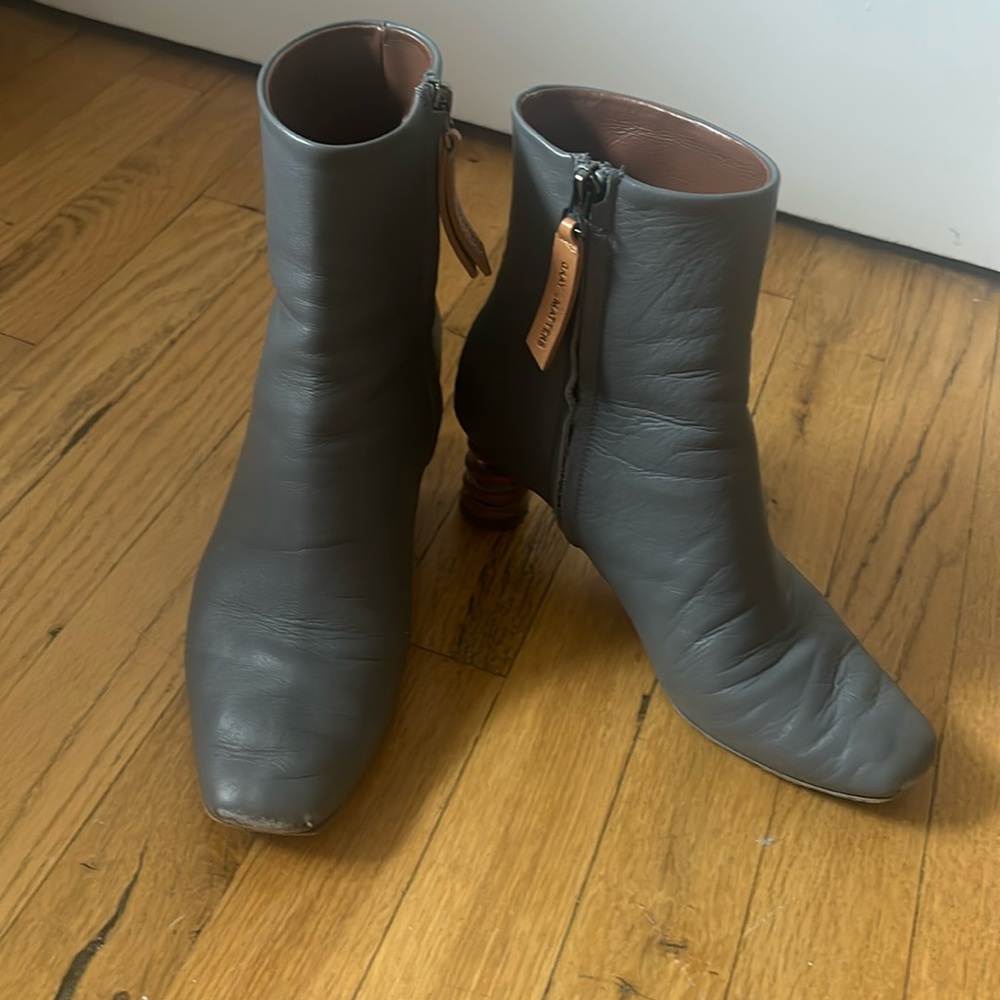 Gray Matters leather spring ankle boots